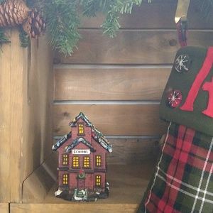 Vintage Robert Allen wax candle school house